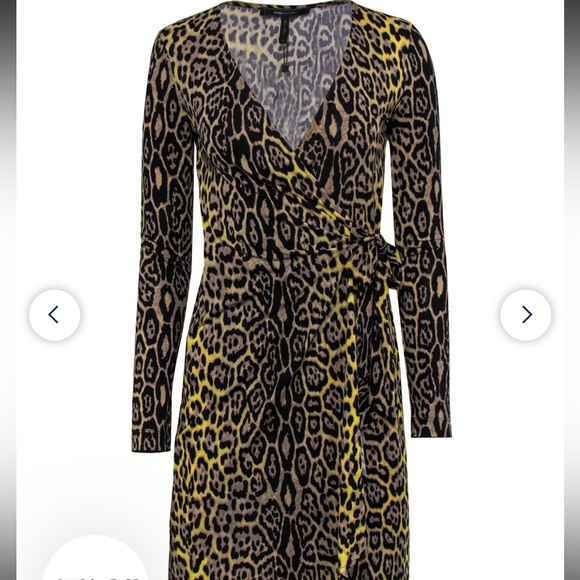 Bcbgmaxazria wrap leopard dress size xs good use! - Picture 4 of 10